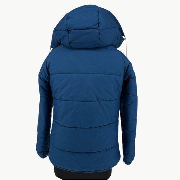 Vintage 70s L.L. Bean Hooded Puffer Parka | Sz Small (Estimated) | Blue & Tan - Picture 5 of 16